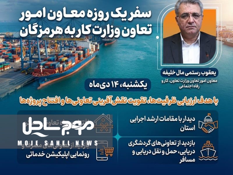 معاون امور تعاون وزارت تعاون، کار و رفاه اجتماعی وارد هرمزگان شد