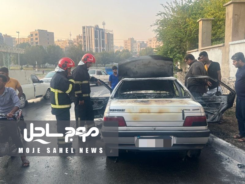 یک مصدوم در پی حریق خودرو