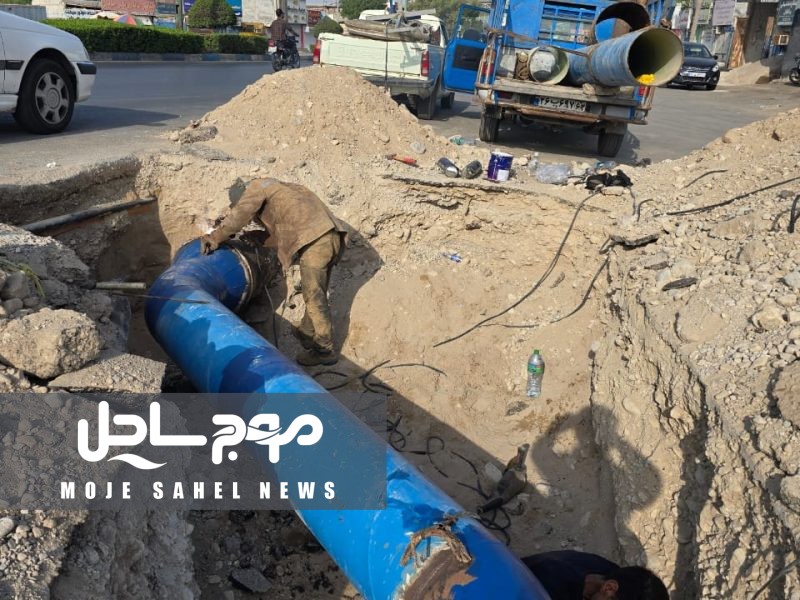 اصلاح خط انتقال اصلی آب شمال کمربندی بندرعباس به پایان رسید